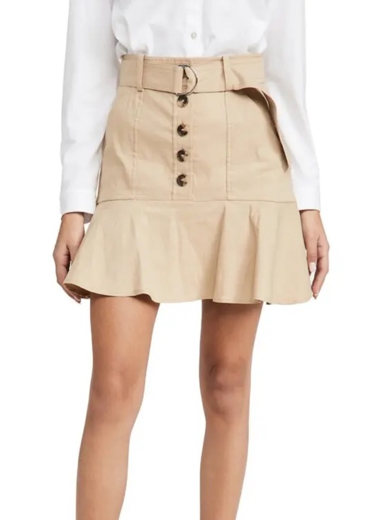 A.L.C. Dresses & Skirts - A.L.C. Sand Button-Front Ruffle Mini Skirt
